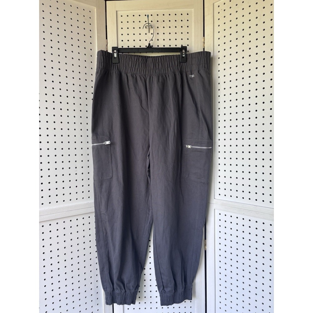 DSG Twitch + Allison Women's XL Twill Joggers Cargo Pants Gray Baggy CottonRayon
